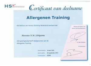 Certificaat Allergenen 13-12-'14